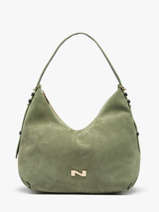 Schoudertas Carrie Sude Leder Nathan baume Groen vogue 1